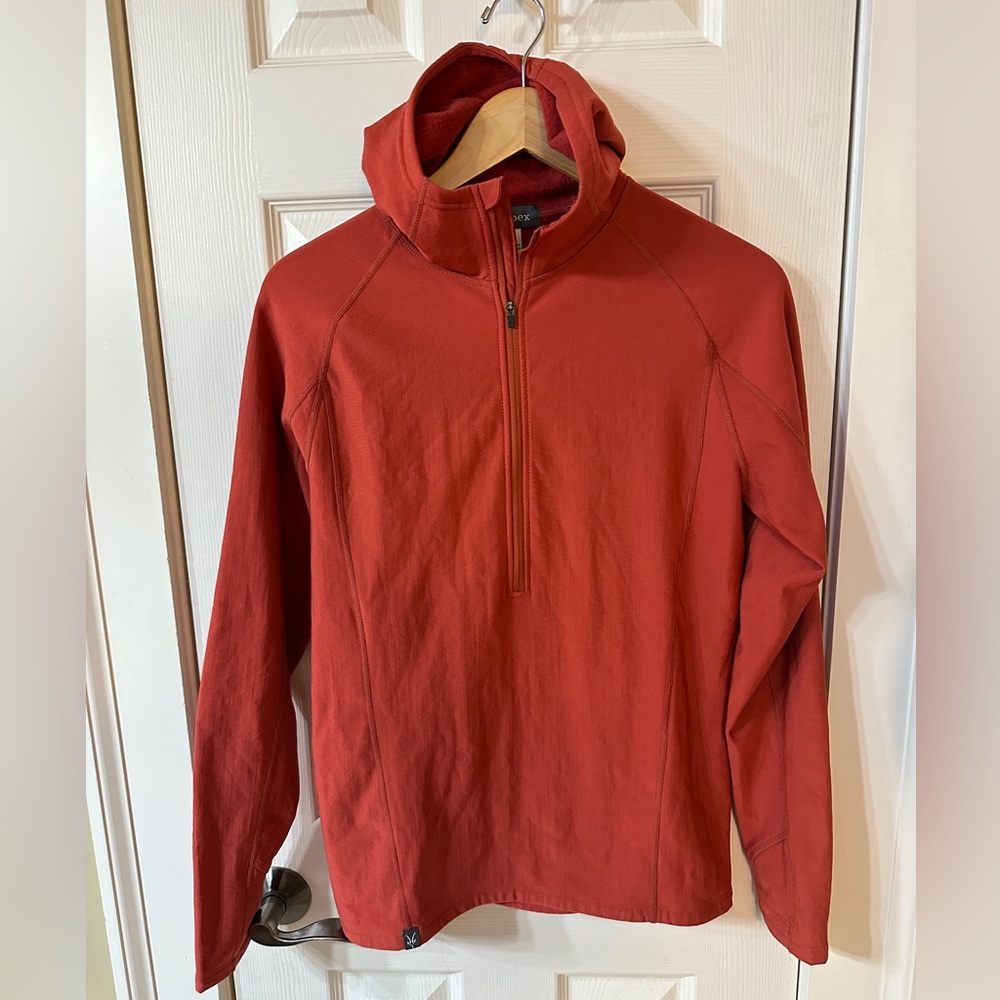 IBEX Wool Half Zip Hoodie, size Small